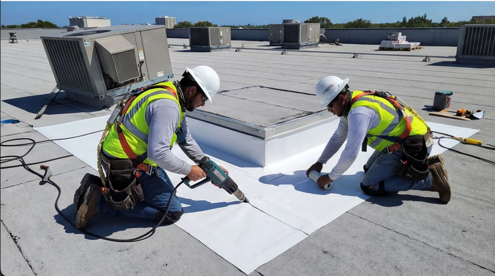 Membrane Puncture and Foot-Traffic Repair in Jersey City, NJ