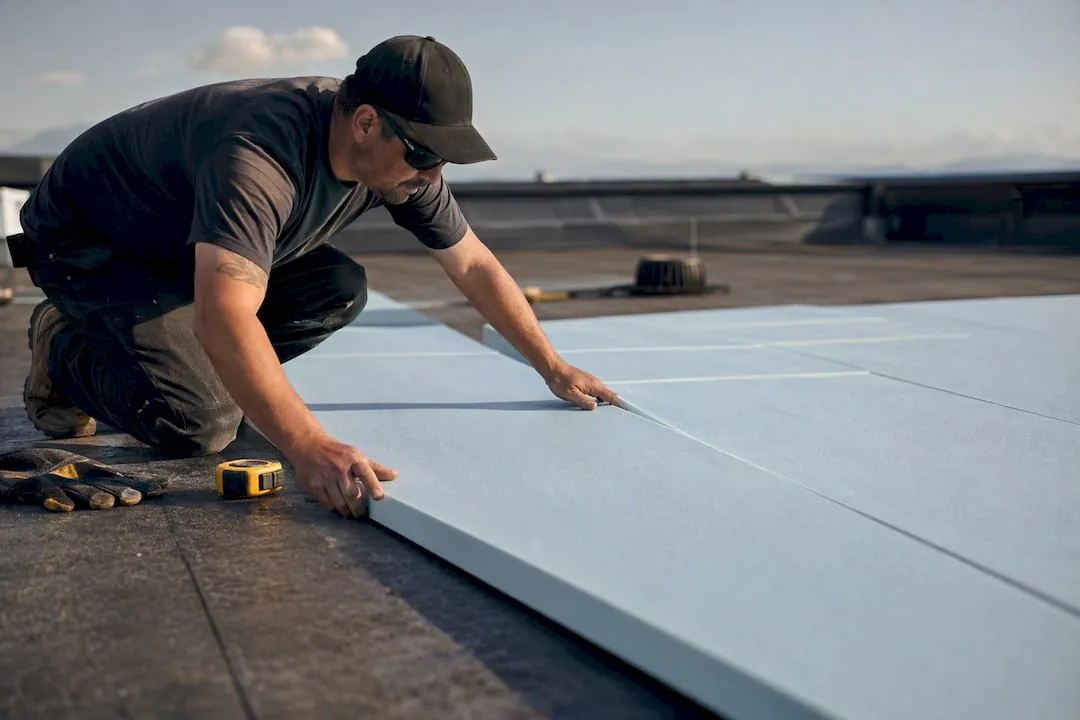 Commercial roof insulation